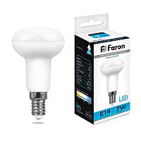 Лампа светодиодная Feron LB-450 R50 Спот E14 220В 7Вт 580Лм 6400К 50х89мм картинка 